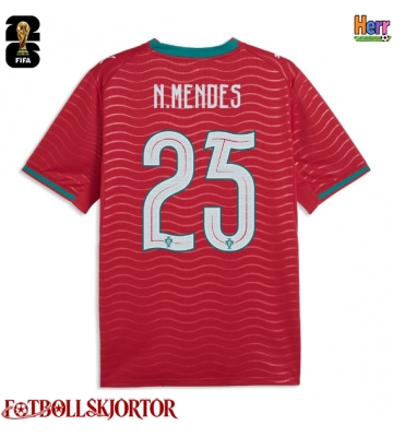 Portugal Nuno Mendes #25 Hemmatröja VM 2026 Kortärmad